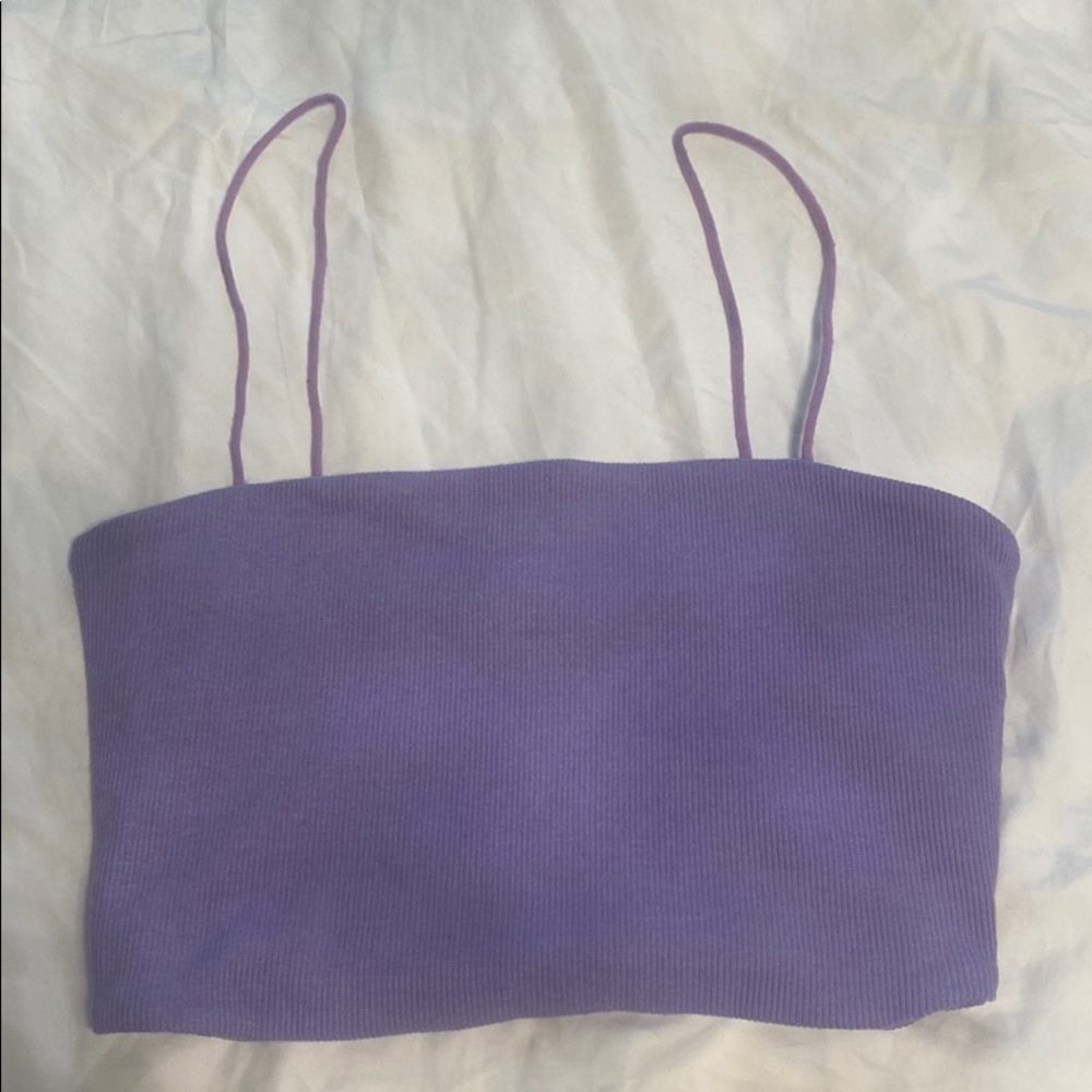 Purple crop/tank top